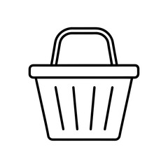 Illustration of a simple shopping basket silhouette