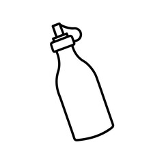 Outline drawing of a reusable bottle silhouette