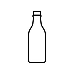 Illustration of a simple outline bottle silhouette