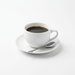 Obraz premium Una taza de café americano en un plato