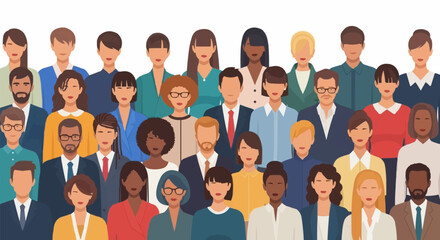 Diverse Group of People Illustration.