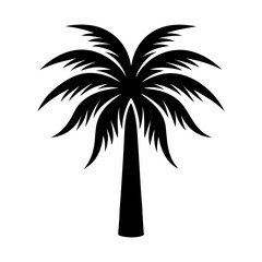 Obraz premium abstract palm tree silhouette minimal design