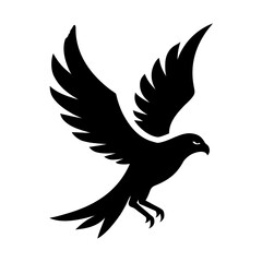 silhouette in flight minimal style