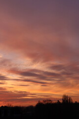 sunset in the city