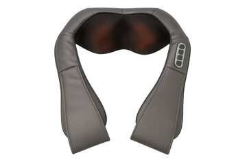 Electric shiatsu neck back massager on transparent background