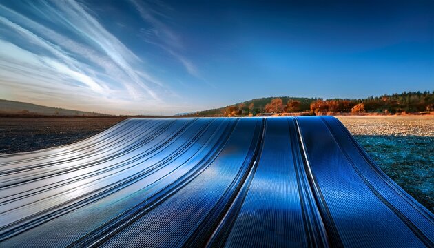 extreme detail of a flexible oled screen unrolling