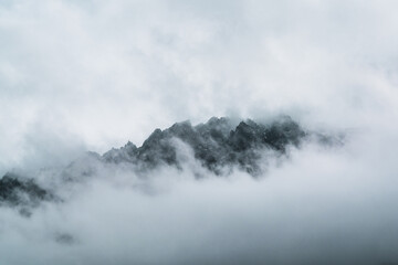 Panoramic view of the Swiss Alps in autumn.