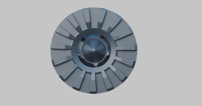 Centrifugal pump heavy duty impeller 3D animation.