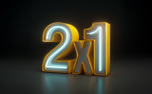 2x1 Golden Neon Promotion
