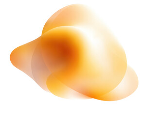 Soft and Ethereal Abstract Formation with Warm-Orange Hues and Fluid Curves, Creating a Dreamlike Visual Experience of Light and Shape. isolated on transparent background