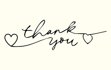 Thank You Lettering with Glittering Stars on Dark Background