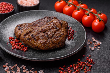 Food, grilled beef steak, roast meat for lunch. Grilled beef steak