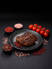 Food, grilled beef steak, roast meat for lunch. Grilled beef steak