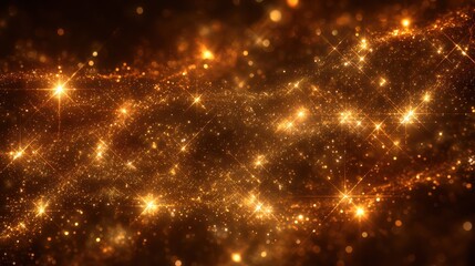 Fototapeta premium glowing christmas lights gold magic stars stock illustration