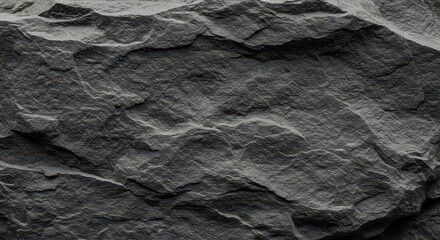 Detailed surface of dense, deeply textured gray natural stone, highlighting the raw roughness and mineral patterns ,natural ,surface ,weathered