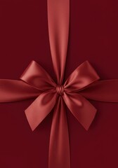 Luxurious satin ribbon forming a perfect bow on a wrapped present, symbolizing celebration, generosity, and holiday cheer ,receiving ,smooth ,gift