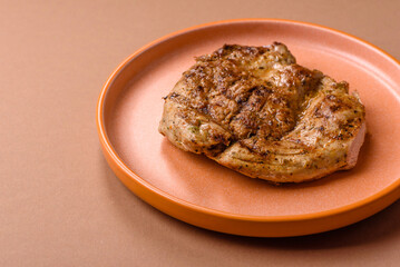 Food, grilled pork steak, roast meat for lunch. Grilled pork steak