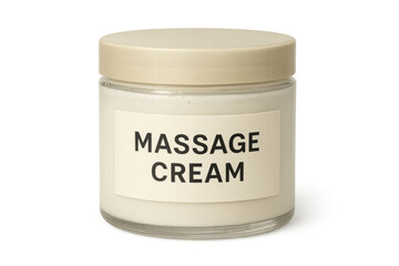 Massage cream in blank jar for skincare