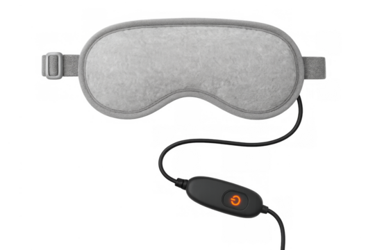 Gray heated electric eye mask for relaxing sleep