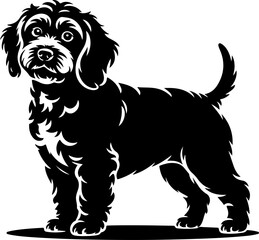 Cockapoo silhouette vector illustration