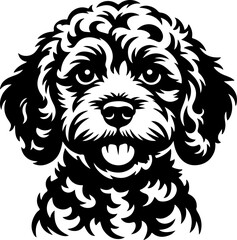 Cockapoo silhouette vector illustration