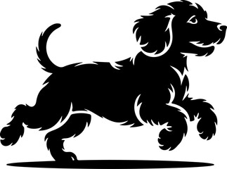 Cockapoo silhouette vector illustration