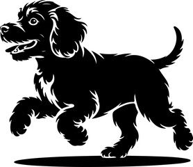Cockapoo silhouette vector illustration