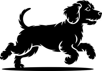 Cockapoo silhouette vector illustration
