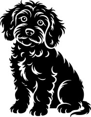 Cockapoo silhouette vector illustration