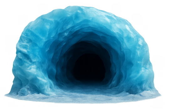 Ice cave entry and glacier grotto exploring