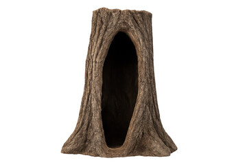 Hollow tree trunk with an empty cavity