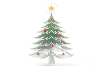 Hand-drawn Christmas tree in chalk style with childlike lines, creating a playful and cozy holiday feel. Perfect for festive designs, Christmas cards, winter posters, or creative projects. Vector illu