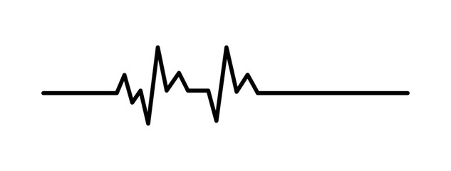 Heartbeat Line vector Pulse Rate. Heart line icon.Vector illustration.  pulse, ecg, ekg, hertbeat, electrocardiogram, graph, rhythm cardioid concept. Vector illustration isolated on white background.