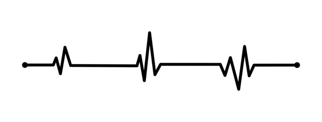 Heartbeat Line vector Pulse Rate. Heart line icon.Vector illustration.  pulse, ecg, ekg, hertbeat, electrocardiogram, graph, rhythm cardioid concept. Vector illustration isolated on white background.