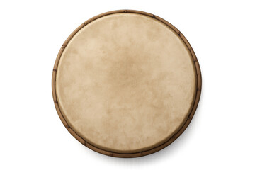 Traditional hand drum face with a transparent background