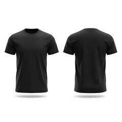 t shirt template black front and back display on a dummy 