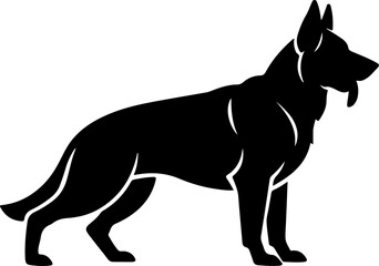 German Shepherd silhouette vector illustration
