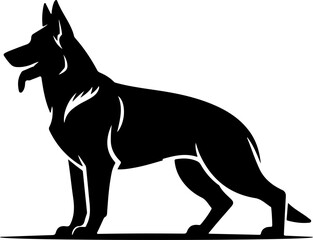 German Shepherd silhouette vector illustration