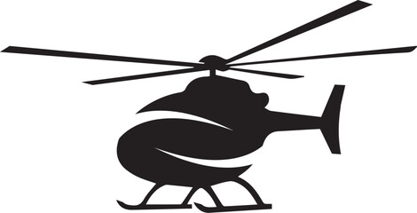 Helicopter Silhouette Vector Icon