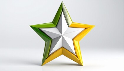 Interwoven Ribbon Star with Geometric Design Symbolizing Artistic Symmetry and Editorial Styling for Decorative Themes