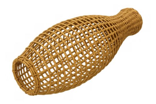 Wicker rattan eel trap fishing gear