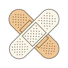 Crossed Bandages — A Symbol of Healing and Care