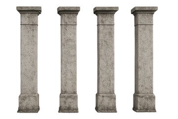 Ancient stone pillars standing as architectural support