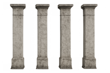 Ancient stone pillars standing as architectural support