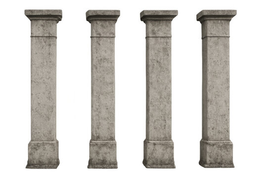Ancient stone pillars standing as architectural support