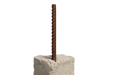 Rebar reinforcing concrete foundation building construction concept