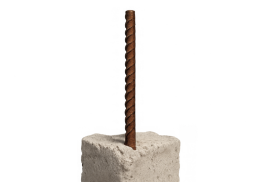 Rebar reinforcing concrete foundation building construction concept