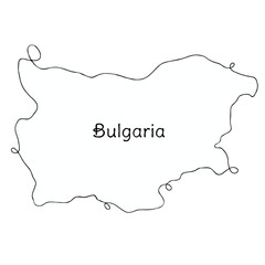 bulgaria continuous line map. line art of bulgaria map. single outline vector illustration 