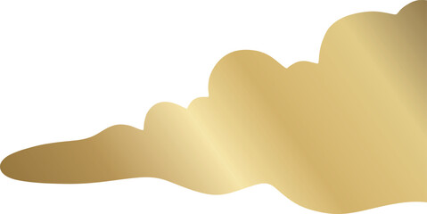 Golden Cloud Shape 