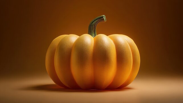 a festive illuminated pumpkin decoration for halloween against a gradient backdrop